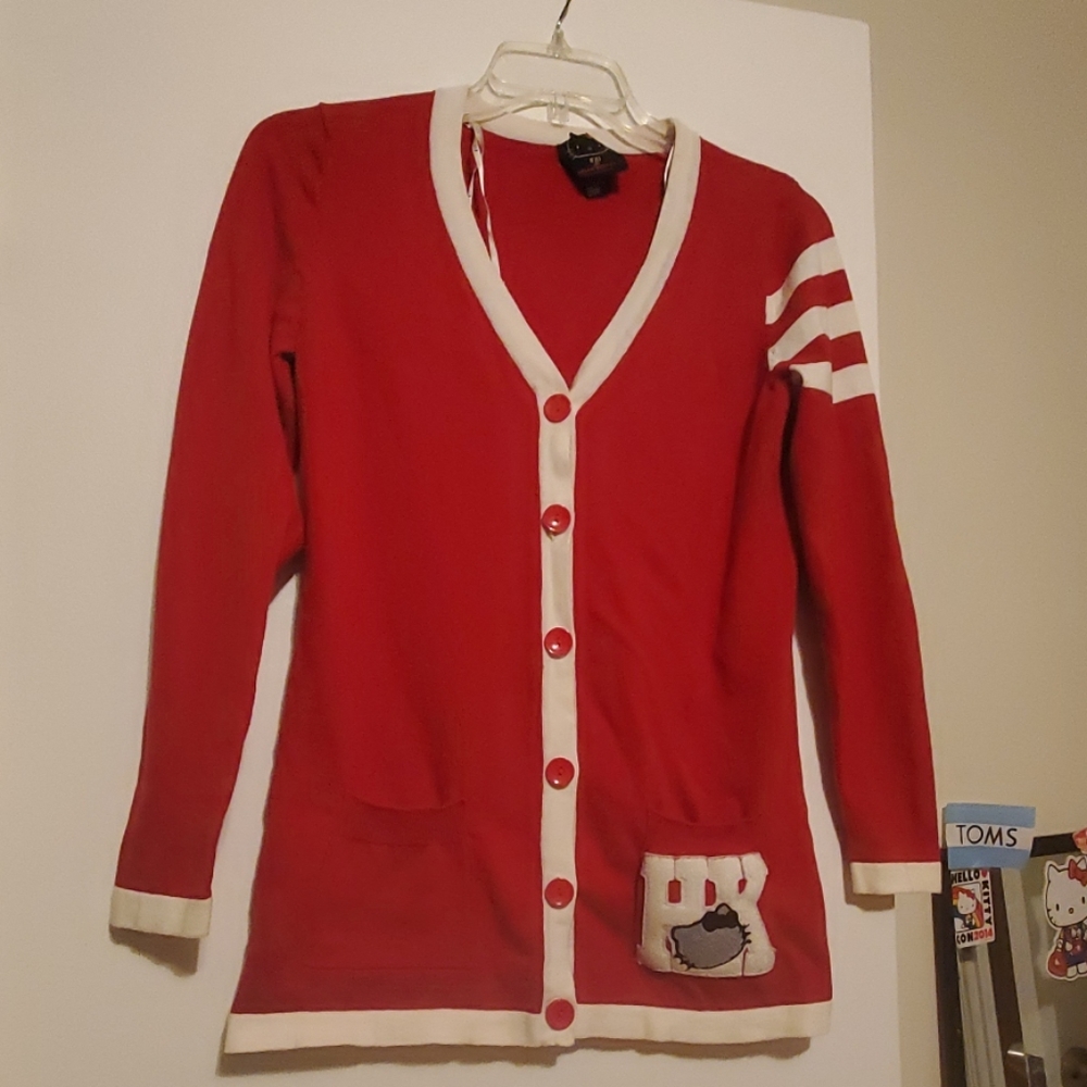 Hello Kitty Letterman sweater by forever 21